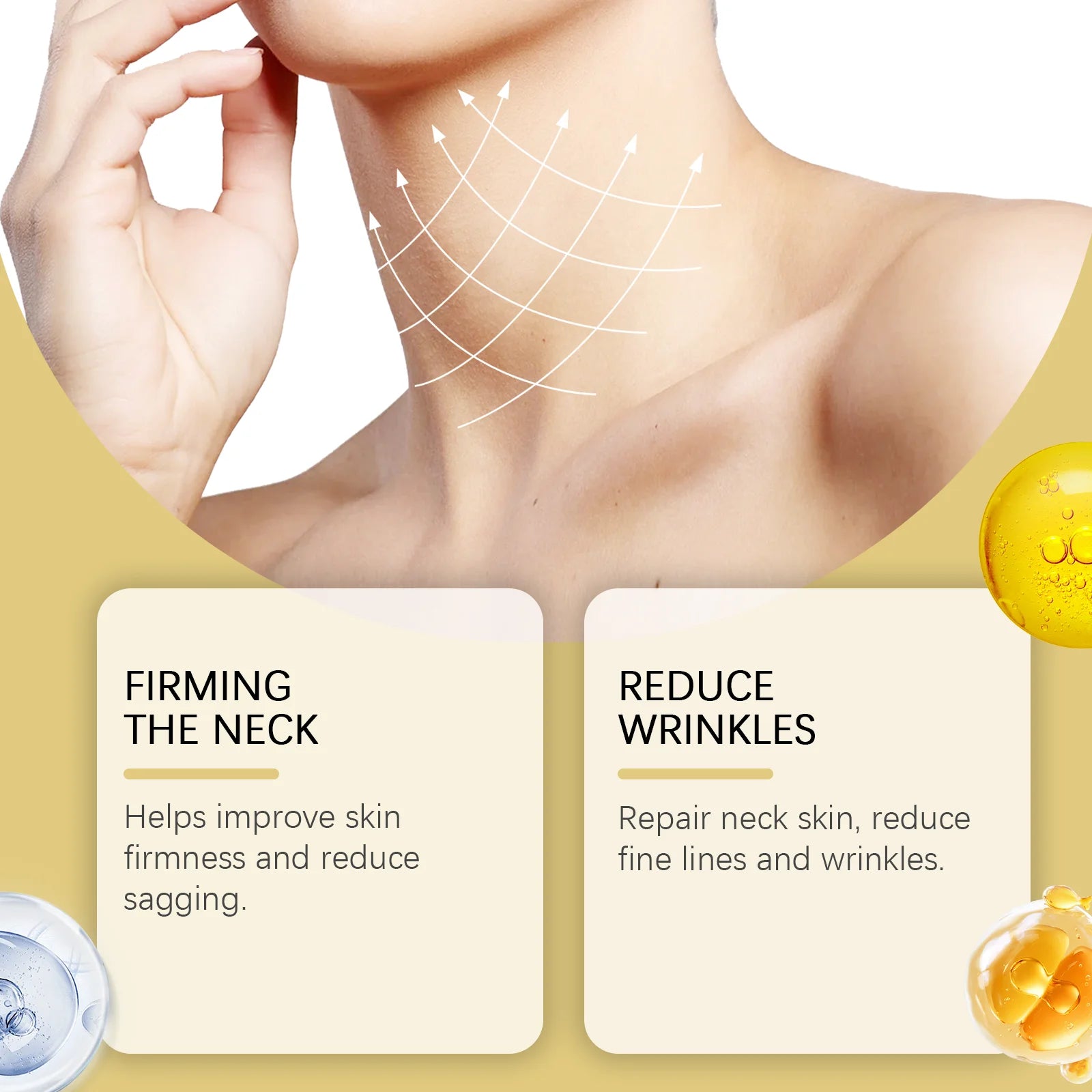AH-8 Neck Firming Roller Cream — Reduce Double Chin & Fine Lines