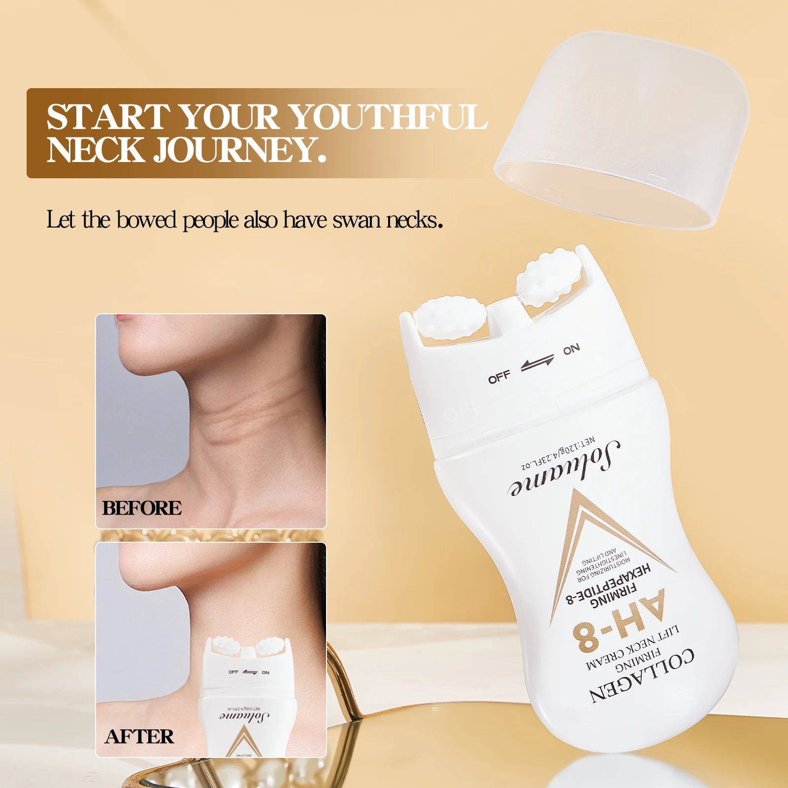 Collagen Neck Firming Cream with Massage Roller