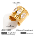 Youthway Delicate Horse Eye Shape Zircon Open Ring For Wo...
