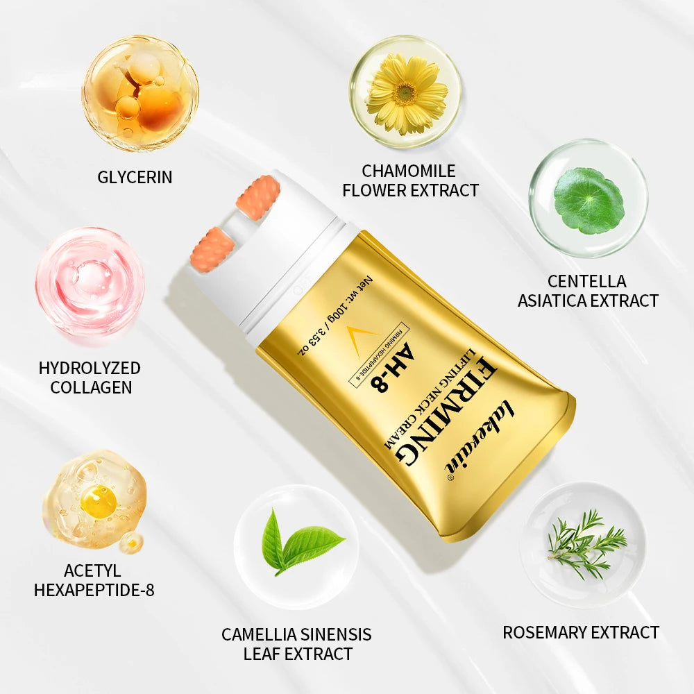 AH-8 Neck Firming Cream with Roller Massager