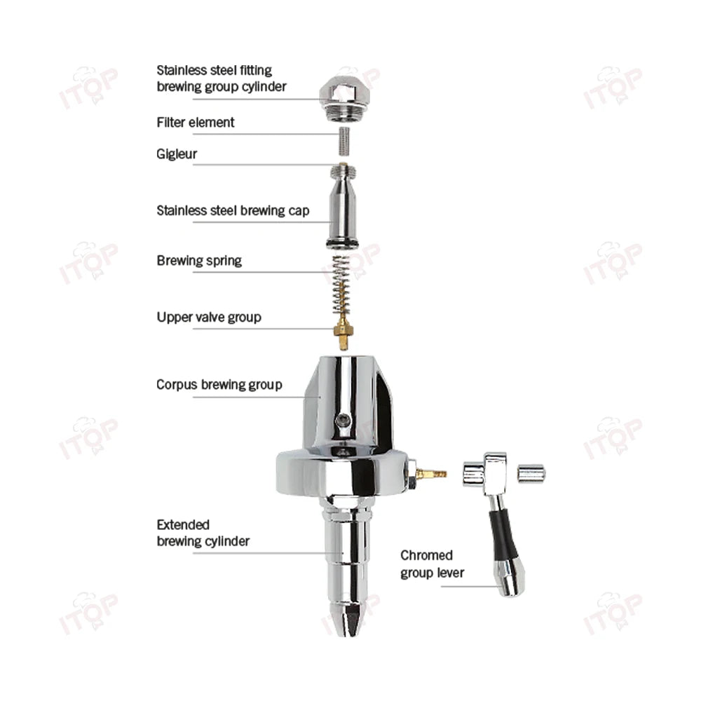 ITOP Coffee Machine Express Coffee Maker E61 Brewing Doub...