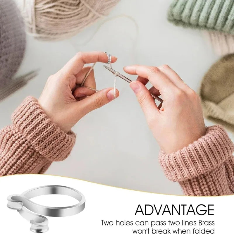 Adjustable Knitting Yarn Guide Rings
