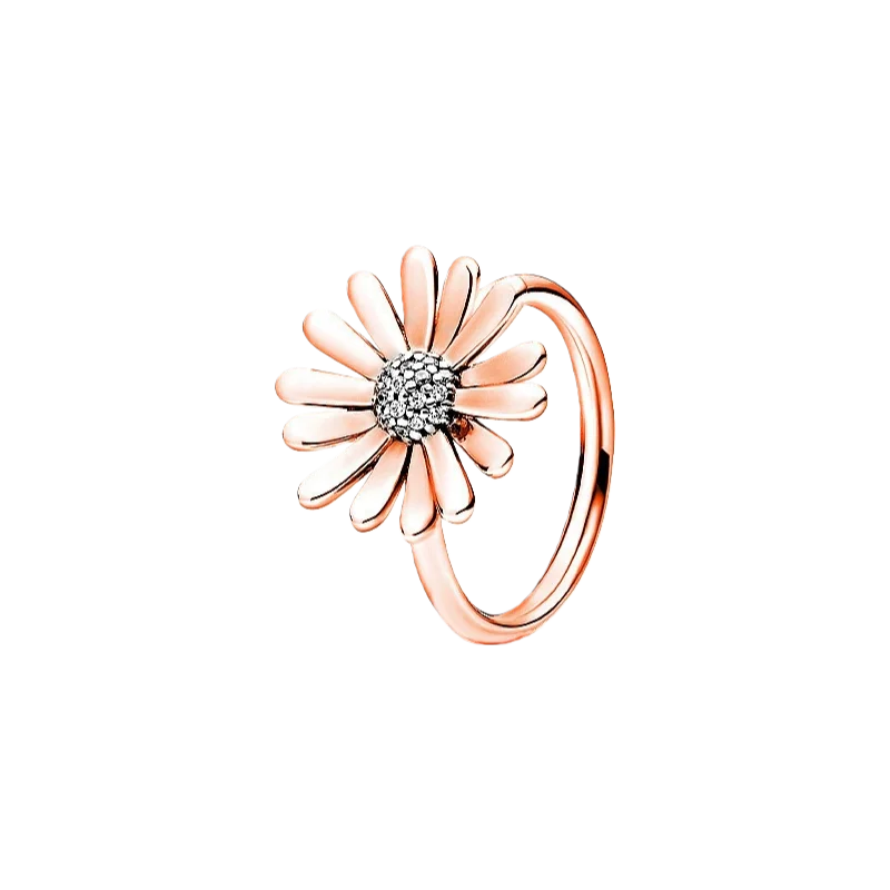 S925 Silver Bow Love Flower Ring Fashionable and High end...