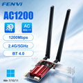 FENVI AC1200M WiFi 5 PCIE Adapter BT4.0 Wireless Network Card Dual Band 2.4G/5GHz 802.11AC For Desktop Laptop PC Windows 7/10/11
