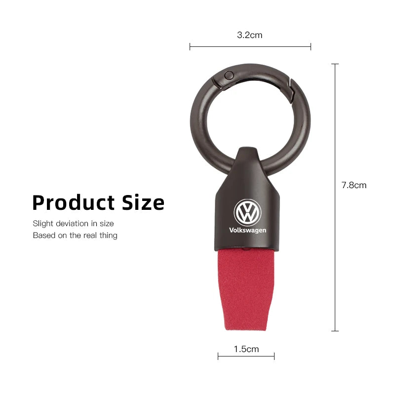 Luxury Men Women Suede/Metal Key Chain Fashion Keychain K...