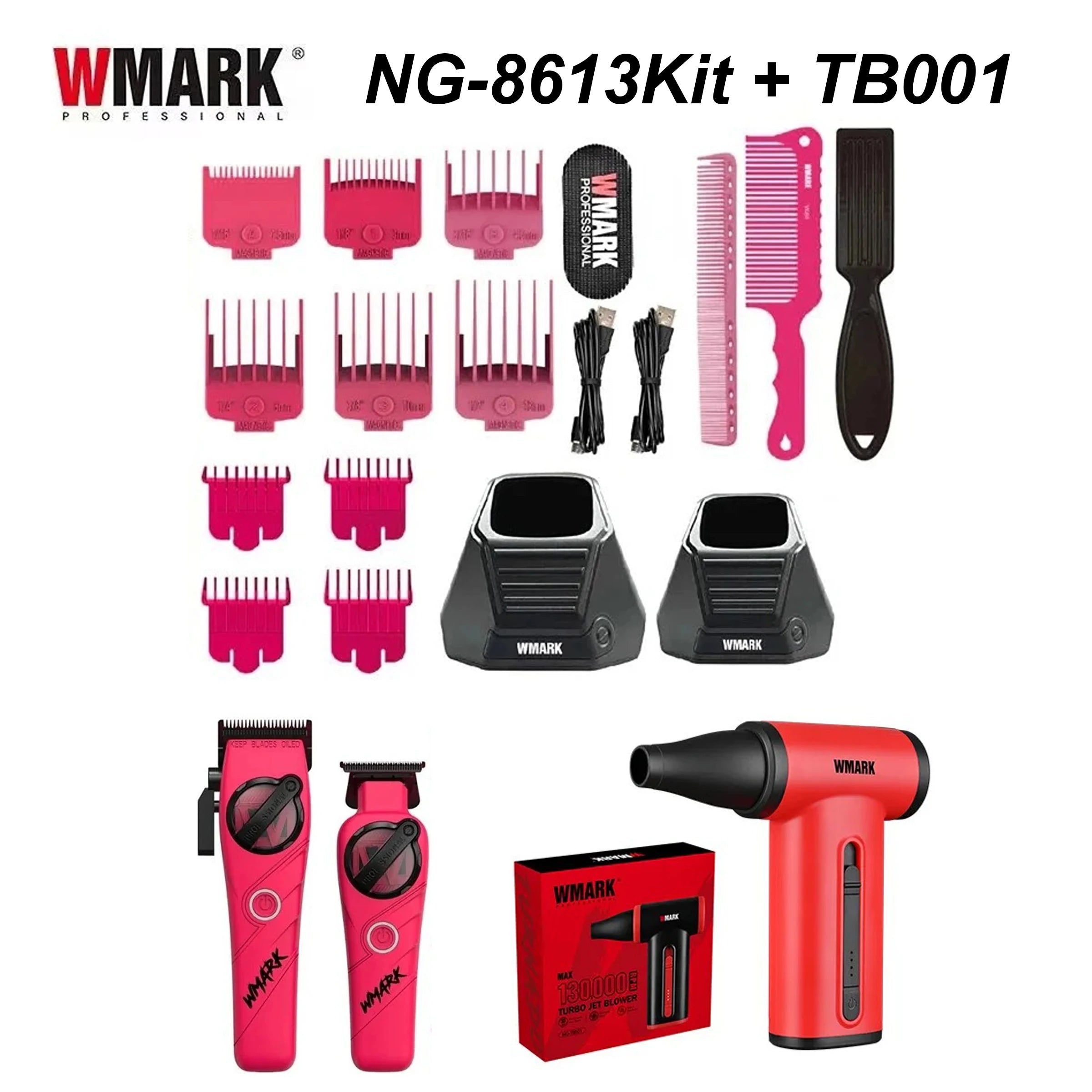 WMARK Trimmer	Professional Haircut Kit DLC Blade Hair Cli...