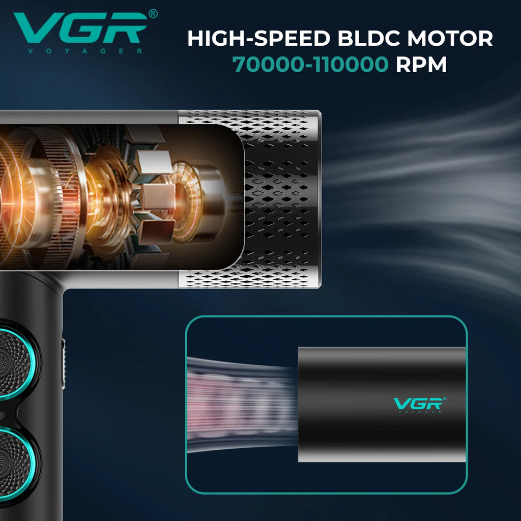 VGR Leafless Hair Dryer Professional Blow Dryer Brushless...